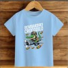 Çocuk Mavi Pamuklu Baskili T-shirt